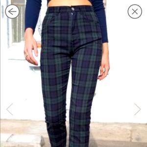 Brandy Melville Jane plaid trousers/slacks/pants